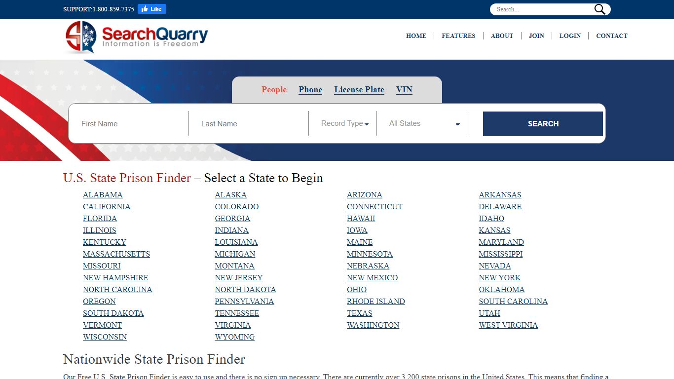 Free State Prison Finder - SearchQuarry.com